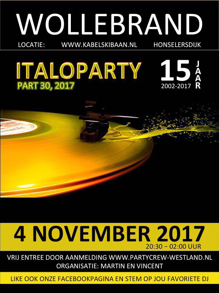 Read more about the article Italo Party Wollebrand 4 nov 2017