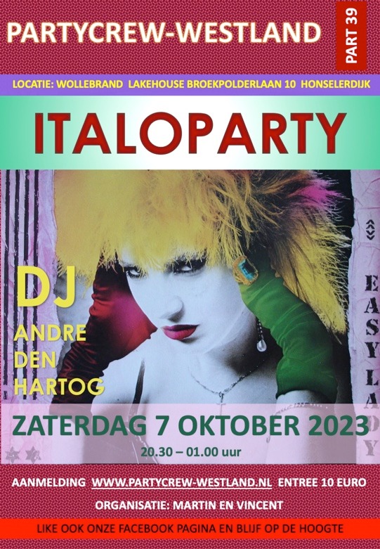 Read more about the article 7-10-2023  Wollebrand Italoparty part 39