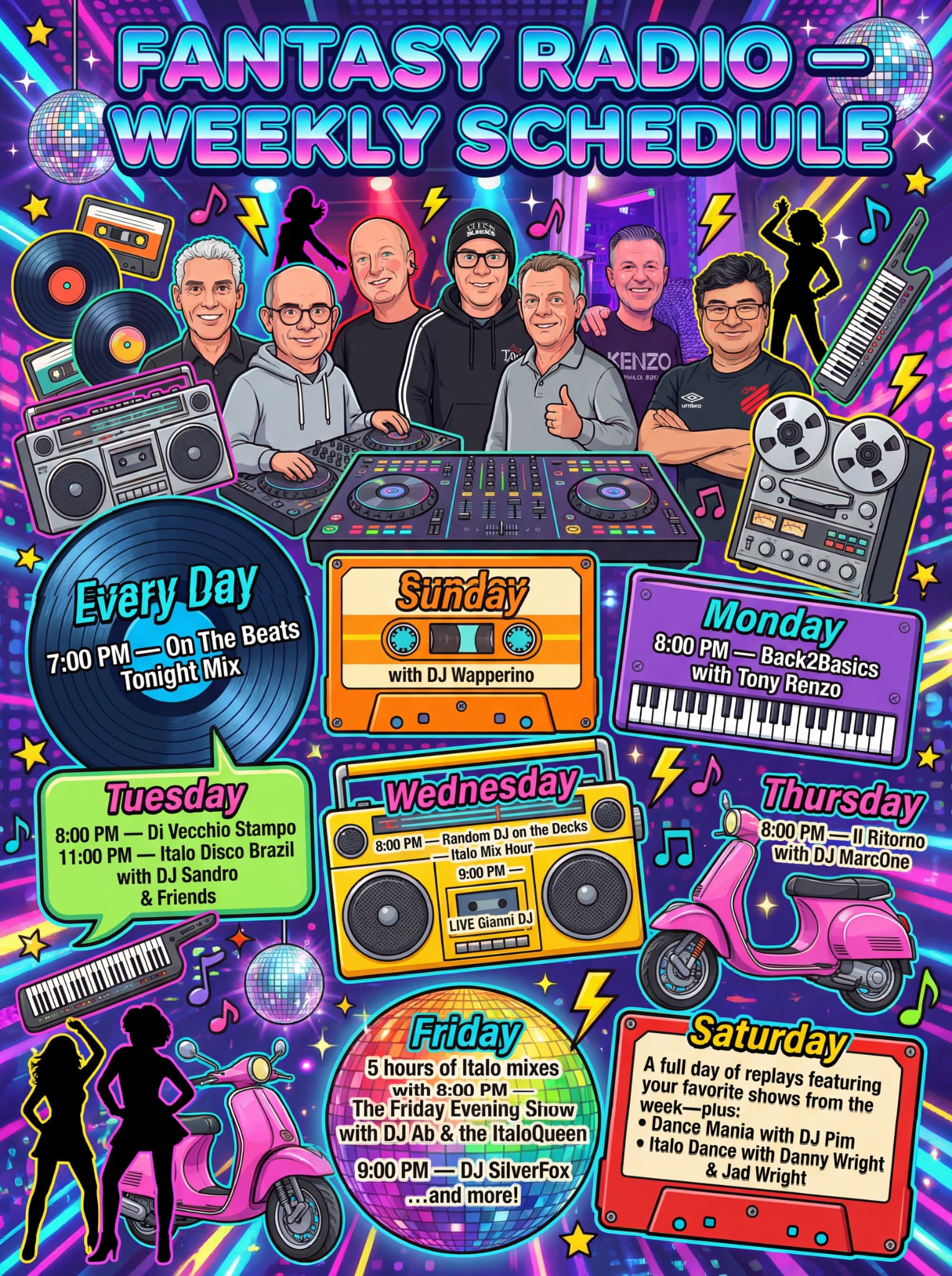 Read more about the article Fantasy Radio – Weekly Schedule